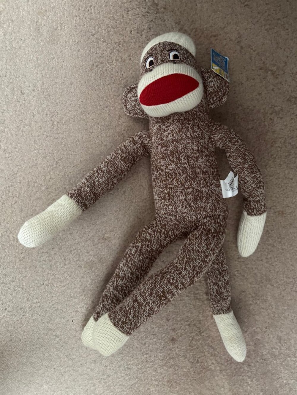 The Original Sock Monkey Street Player Hand-Knit Stuffed Animal Toy 2008